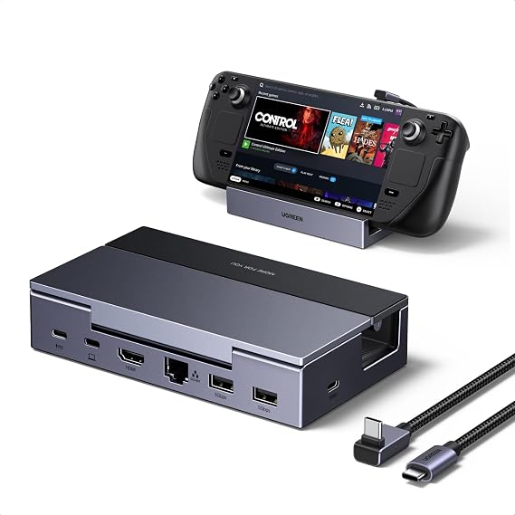 UGREEN Steam Deck Dock 4K@120Hz HDMI, 6-in-1 Adjustable & Foldable Stand