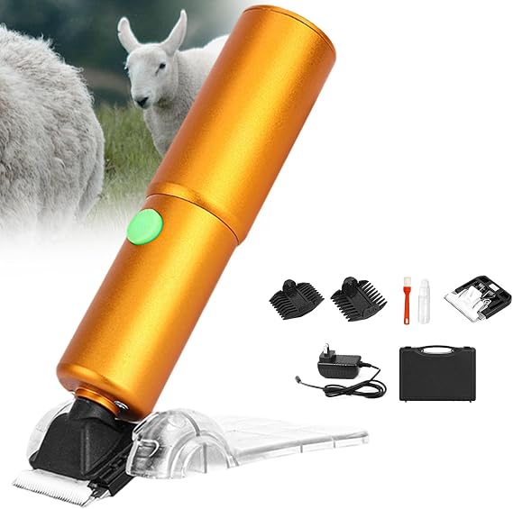 200W Electric pet clippers Electric wool shear 150 MIN runtime For sheep goats long-haired dogs long-haired cats etc gold