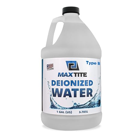 MAXTITE Type II Deionized Water - ASTM/ACS Certified Laboratory Grade (1 Gallon)
