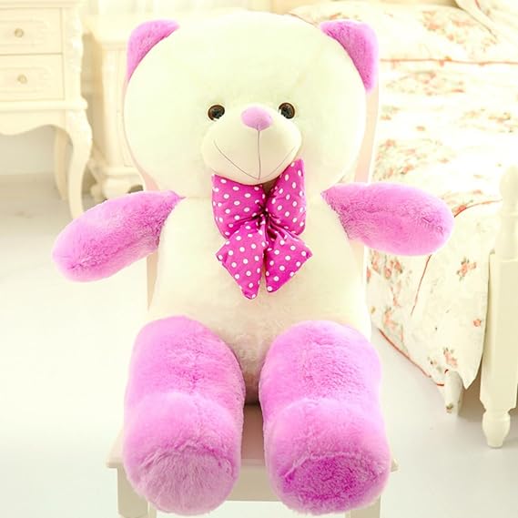 Plush Toy, Large Bear, Teddy Bear, Hugging Pillow, Cute, Oversized, Sewing Wrapped Cushion, Animals, Kids, Adults, Washable, Gift, Gift, Side Sleeper, Back, Decoration, Purple, Cute Doll, 47.2 inches