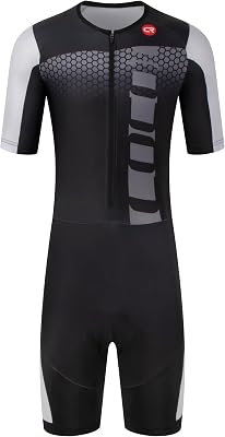 Coconut Ropamo CR Mens Cycling Clothing Set Short Sleeve Road Bike Skinsuits Outfit Cycling Jumpsuit with 3D Padded