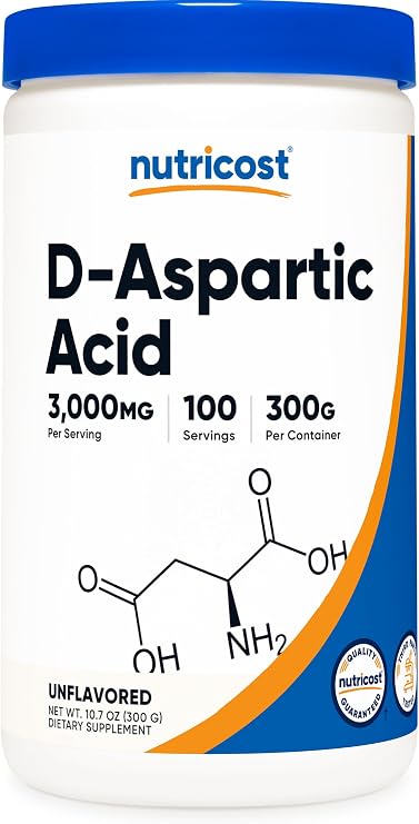 Nutricost D-Aspartic Acid (DAA) Powder 300G - Pure D Aspartic Acid