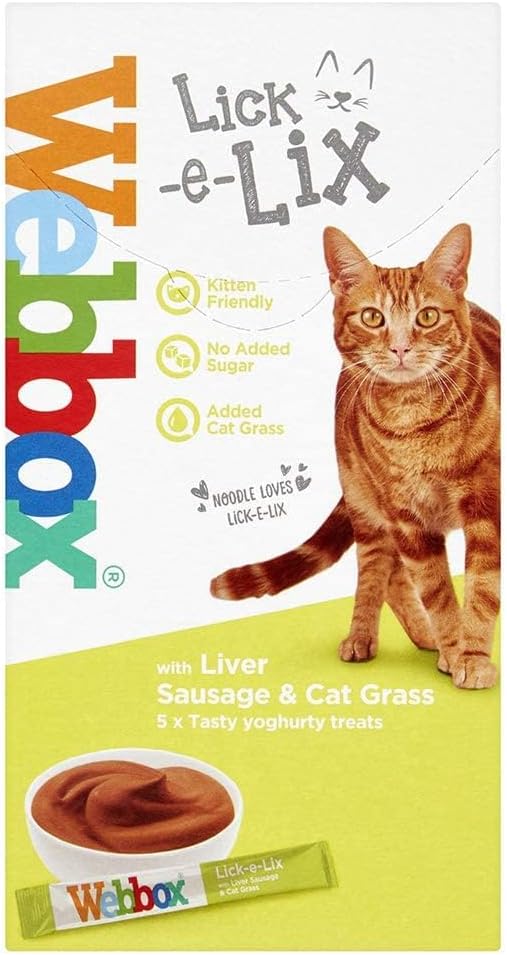 Webbox Lick-E-Lix Yoghurty Cat Treats, 5 x 15g