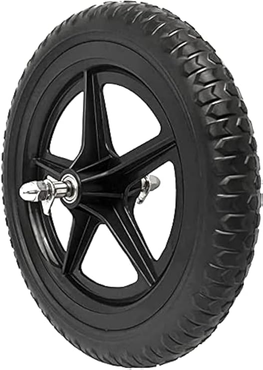 12 Inch Balance Bike Replacement Wheel, EVA Foam Balance Bike Wheel Compatible with Strider, Black