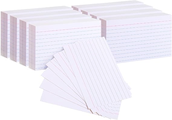Mr. Pen- Lined Index Cards, 300 Cards, White, 3x5, Bulk Ruled Index Cards