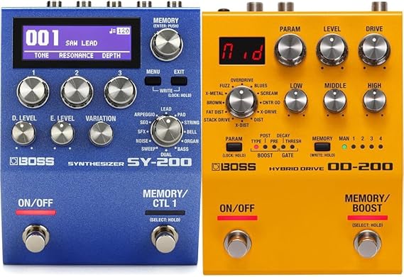 Boss SY-200 Guitar Synthesizer and OD-200 Hybrid Drive Pedals Bundle