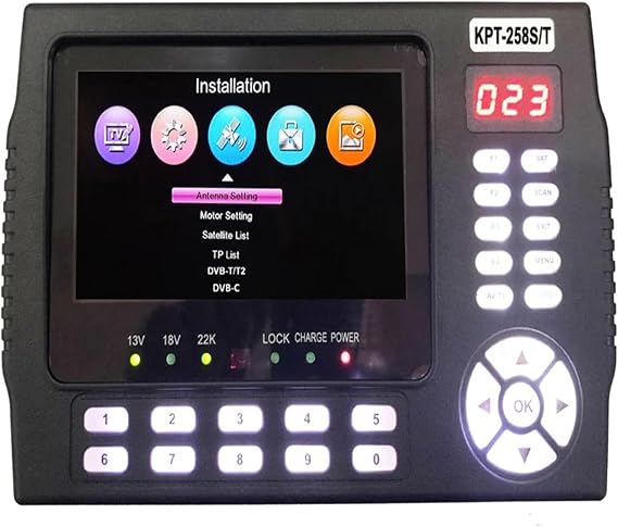 Dvb-s2 Dvb-t/t2 Dvb-c デジタル衛星メーターファインダーデジタル衛星検出器調整皿用 アンテナ設置用kpt-258st No Ahd
