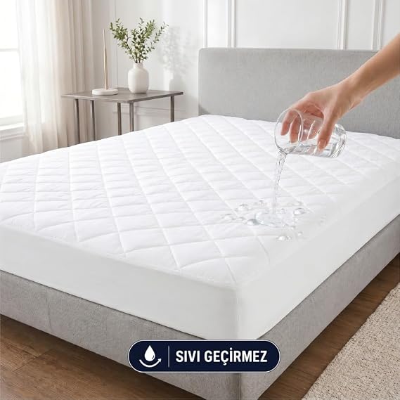 Formeya Adelya Mikrofiber Kapitone Fitted Full Kenar Su Sıvı Geçirmez Yatak Koruyucu Alez (70 x 140)