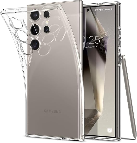 Spigen Galaxy S24 Ultra ile Uyumlu Kılıf Liquid Crystal Sararmaya Dayanıklı ince Şeffaf Kapak - ACS07283 (Spigen TR Garantili)