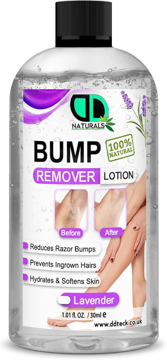 100% Natural Bump Remover Lotion Ingrown Hair Treatment | Reduces Razor Burns & Bumps I Use on Legs, Bikini Line, Underarm & face, Exfoliates Dead Skin Cells, Hydrates & Softens Skin (30ml)