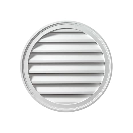 Fypon Functional Louver Round - Brickmould Style | 18" | FRLV18