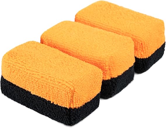 Cerakote Premium Microfiber Applicator (Pack of 3) - Quality Microfiber Material - Washable and Reusable - Perfect for Car Coating Application