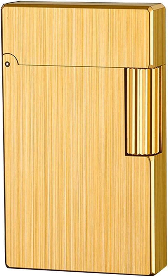 Soft Flame Lighter, Traditional Flame Cigar Lighter, Pure Copper Lighter, Vertical Ignition Roller, Side Sliding Ignition Lighter, Suitable for Collection, Indoor, Men's Gifts (Color : A)