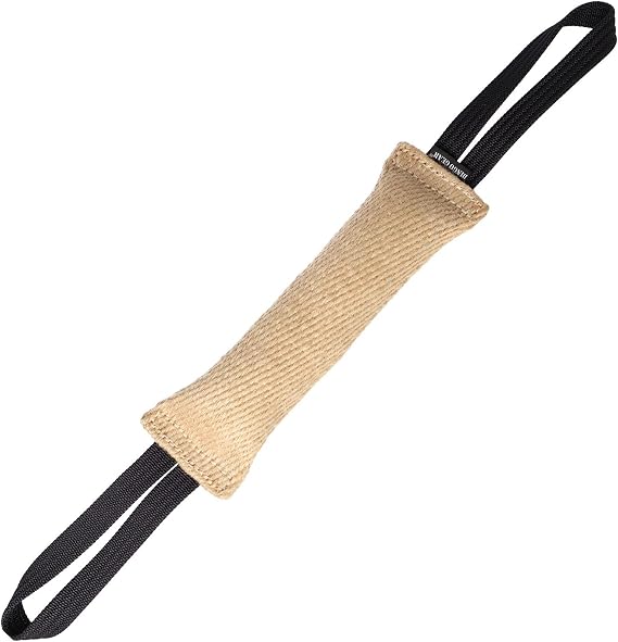 Dingo Gear S00146 Jute Biting Sausage with Two Holders 28 cm x 6 cm IGP IPO Training with Dog Fetch