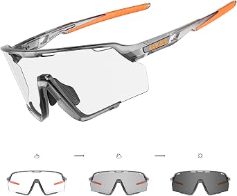 KAPVOE Photochromic Cycling Glasses Men Women Clear Mountain Bike Sunglasses MTB Bicycle Riding Sports Triathlon - K170