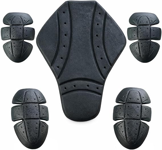 CE Level 1 Armor Set for Motorcycle Jacket Shoulder, Elbow & Back Pads EN1621 Certified Protective Inserts