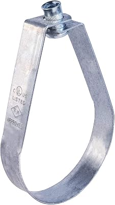 HIGHCRAFT ITSO-HQ06 Swivel Loop Pipe Hanger, Pre-Galvanized Steel, 6 in, 6 in, Chrome
