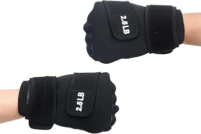 Weighted Gloves 5lb2.5lb Each, Soft Iron Fitness Gloves with Lengthen Wrist Strap for Gym Boxing, Taekwondo, Running Training, Washable