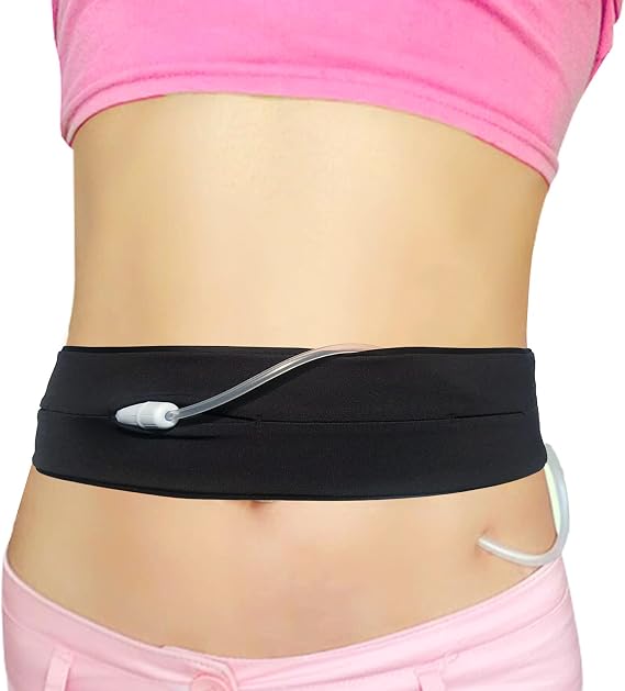 Peritoneal Dialysis Belt PD Catheter Holder Feeding Tube Supplies J Peg Tube Accessories Gtube Abdominal Stomach Waist Band Pouch Women Men Small(20"-30")