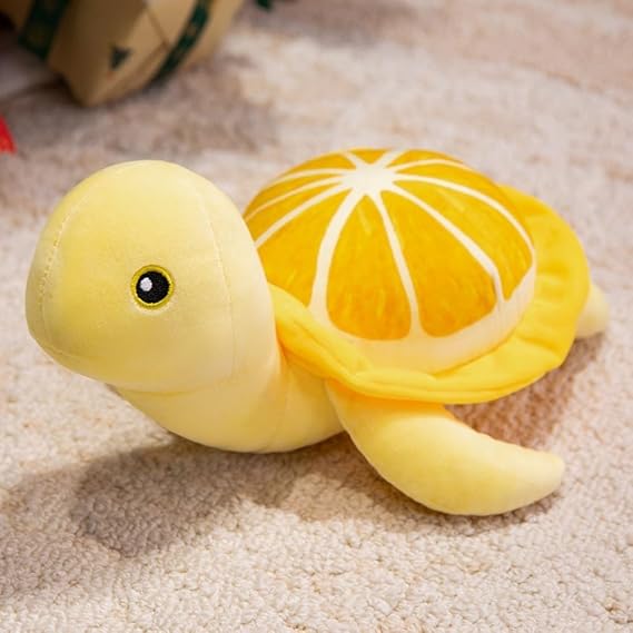 25cm/Cute Turtle Stuffed Animals, Soft Sea TurtlePlush Toy Tortoise Plushies Pillow - Stuffed Turtle Gift for Kids Birthday Valentines Deco (Yellow)