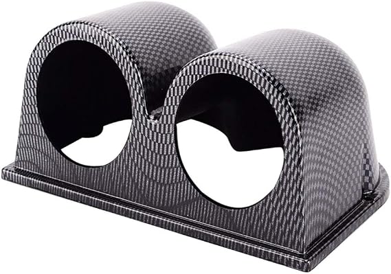 ETOPARS Black 2" 52mm Universal Dual Hole Dash Dashboard Car Gauge Pod Mount Holder Carbon Fiber