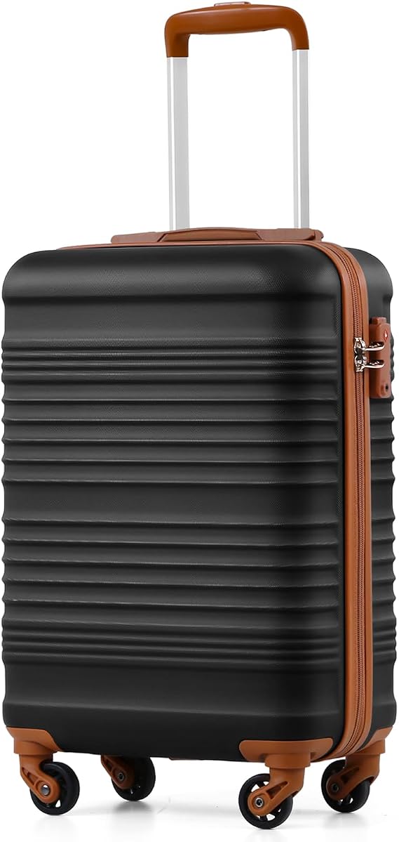 COOLIFE Cabin Suitcase 55x35x20cm Ryanair Cabin Bag ABS+PC Hard Shell TSA | Lock Lightweight 4 Spinner Wheels Carry On Hand Luggage – Suitable for EasyJet, Paid Hand Luggage & Major Airlines Carry-Ons