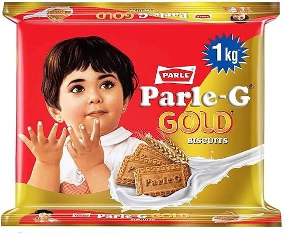 Parle-G Gold Biscuits, Premium Glucose Biscuit Family Pack Cookies 1Kg (Pack of 1)