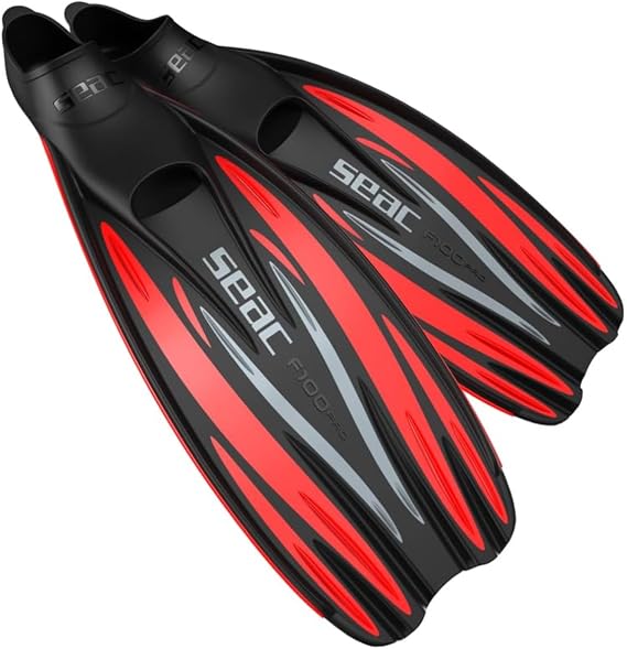 Seac F 100 PRO, Ultra Light Underwater Full Foot fin, for Diving and Snorkeling, Made in Italy