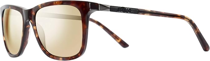 Revo unisex-adult Polarized Lens With Rounded Square Frame, Black Frame With Graphite Lens Rounded Square Sport Sunglasses