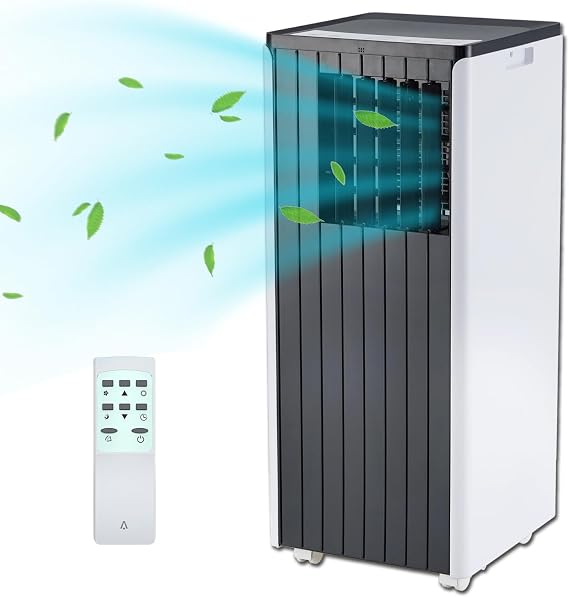 Portable Air Conditioner | 8,000 Btu for Large Rooms Up to 350 Sq. Ft. | 3 Modes, Remote Control, and Installation Kit Included | Ideal for Cooling