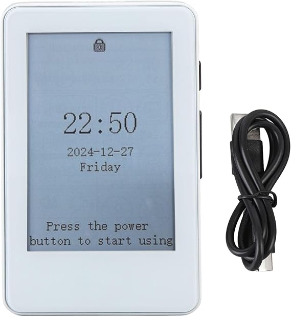Zyyini Electric Book Reader, 2.7 Inch Touchscreen Display with BT MP3 Player, Support Backlight and 128GB Card Expansion, for Reading and Music on The Go