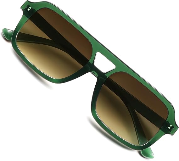 VANLINKER Retro 70s Square Aviator Sunglasses for Women Men VL9816