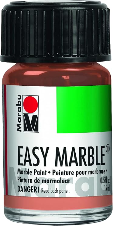 Marabu Easy Marble Paint - Rosewood - Infuse Your Creations with the Warmth, Elegance, and Timeless Appeal of Natural Beauty - 15ml