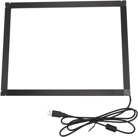 Bewinner Infrared Touch Frame, Interactive IR Touch Overlay Panel for Education, Digital Signage with USB Interface,Aluminum Alloy Touch Screen Overlay (15 inch)
