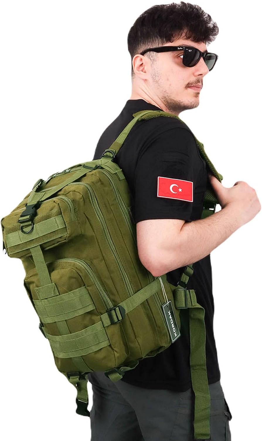 KORDAK 30 Lt Tactical İthal Su İtici Sırt Çantası Taktik Çanta, 30 Litre, ASK30LTCANTA, Haki, üniseks-yetişkin