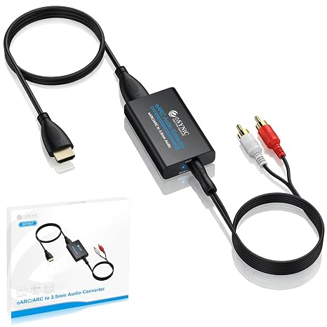 eSynic Professional 192KHZ eARC & ARC Audio Extractor-3.5mm AUX or L/R Out
