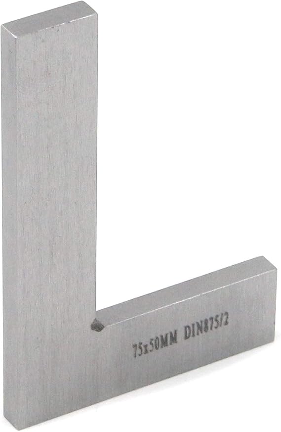 T Tulead Carbon Steel Machinist Square 75x50mm/2.95" x2 | Precision Square Woodworking Square, Right Angle Ruler, Woodworkong Tools