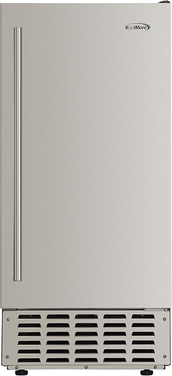 KoolMore 15 in. Built-in Residential Pearl Ice Nugget Maker, 66lb /Day with Drain Pump in Stainless-Steel, ETL Listed (KM-BIM66-NSS)