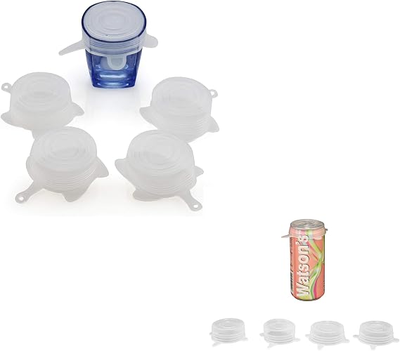 Small Silicone Stretch Lids 2.5 Inch and Extra Small 2 Inch, 2 Size Silicone Jar Lids set 10 pack