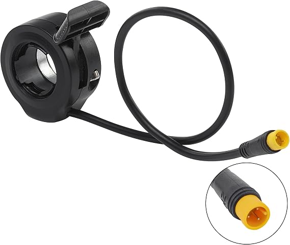 Thumb Throttle 12V-72V Waterproof Plug Speed Control Finger Throttle Accelerator for Electric Bike/Scooter (Thumb Throttle 3Pin Male Plug)