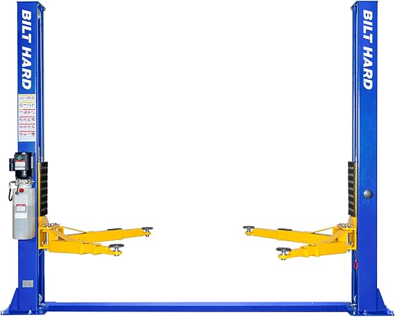 BILT HARD 11000lbs 2 Post Car Lift, Clear Floor Auto Lift with 220V 3HP Motor & Double Lock Release for Home Garage and Auto Shop