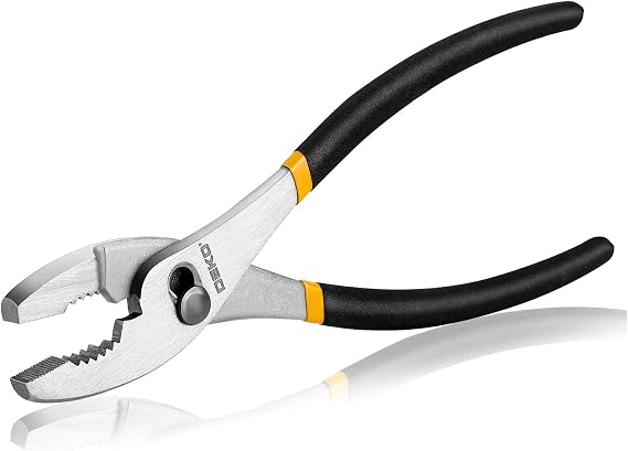 DEKOPRO 10 inch Slip Joint Pliers, Plier with Rubber Grip Handle, High Carbon Steel Plier Tools - Rust Resistant Finish