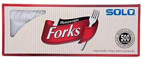 Solo Plastic Heavyweight Fork 500 Count