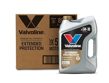 Valvoline SAE 5W-30 Full Synthetic Motor Oil, Extended Protection, 5 Quart, Set of 3