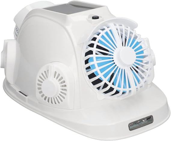 Hard Hat for Construction, Solar Fan Safety Helmet, Fast Cooling Working Helmet with 6 Solar Fan and Light, Bluetooth Answering Phone, Intelligent Voice, Sound and Light Alarm