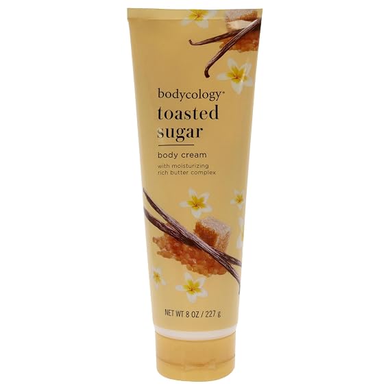 Bodycology Moisturizing Body Cream for Women, Toasted Sugar, 8.0 Ounce, Packaging May Vary