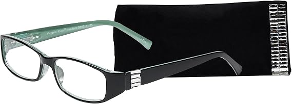 SAV Eyewear (Select-A-Vision) Victoria Klein Crystals Fashion Rectangular Reading Glasses 9092R Turquoise, 1.50