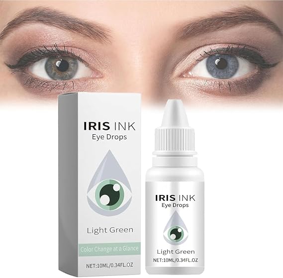Eye Color Changing Drops, Color Changing Eye Drops, Fancy Drops Change Your Eye Color, 10ml Irisink Eye Drops,Safe and Gentle, Visibly Change Eye Color in Just 2 Hours (Green)