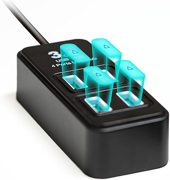 Rebuff Reality 4-Port USB Hub for Vive Tracker Dongles USB 3.0 Adapter