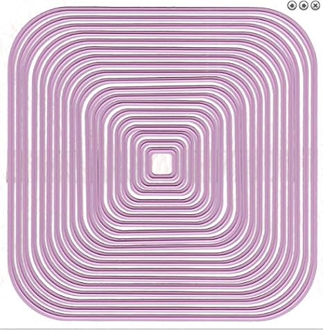 Nellie's Multi Frame Straight Square-2 Cutting Dies 19-Dies